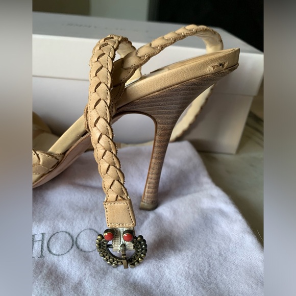 Jimmy Choo Tan Ankle Strap Heels - Picture 5 of 5